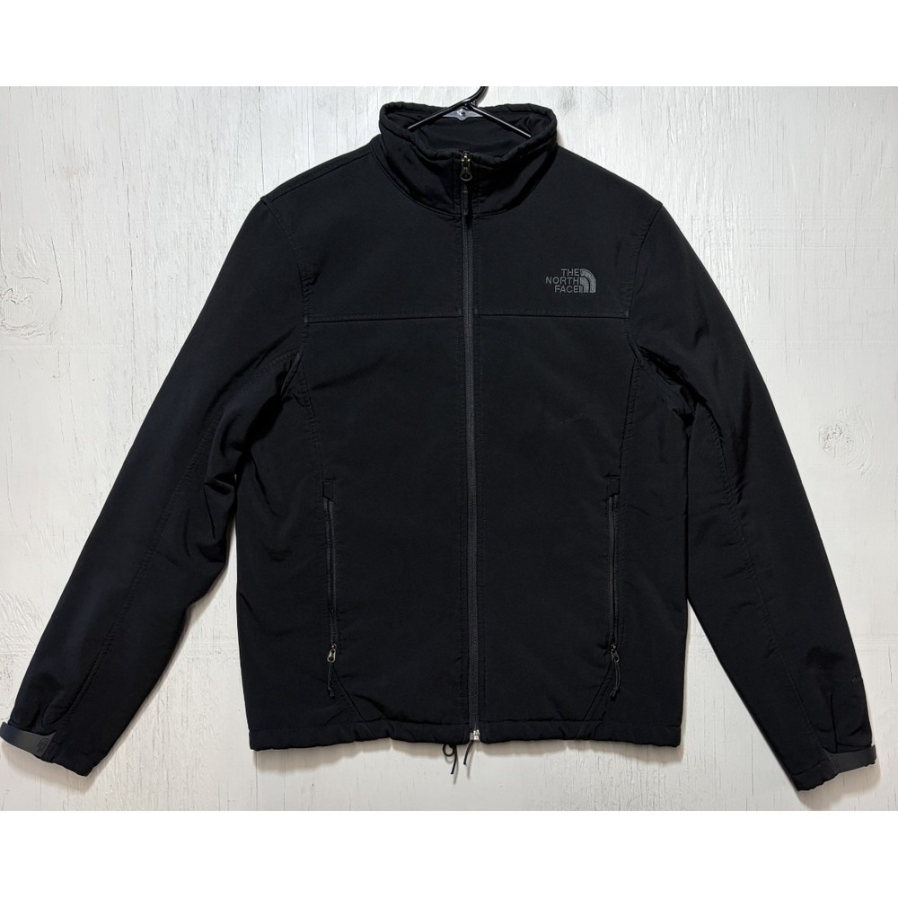 Mens The North Face Jacket Black Windwall Softshell Full Zip Size S